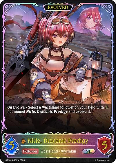 Nirle, Draconic Prodigy (Evolved) (SL) - BP16: New World Genesis Shadowverse spoiler
