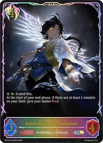 Rodeo, Anathema of Judgment (SL) - BP16: New World Genesis Shadowverse spoiler