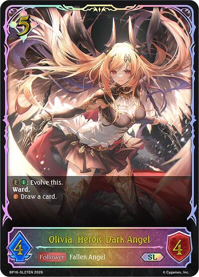 Olivia, Heroic Dark Angel (SL) - BP16: New World Genesis Shadowverse spoiler