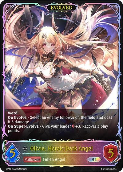 Olivia, Heroic Dark Angel (Evolved) (SL) - BP16: New World Genesis Shadowverse spoiler