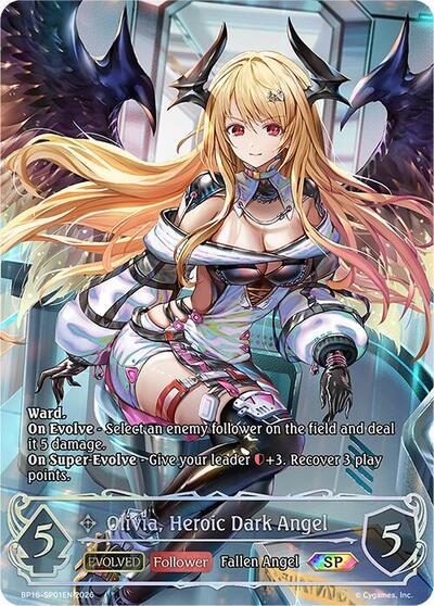 Olivia, Heroic Dark Angel (Evolved) (SP) - BP16: New World Genesis Shadowverse spoiler