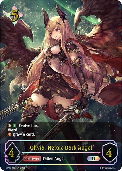 Olivia, Heroic Dark Angel (U) - BP16: New World Genesis Shadowverse spoiler