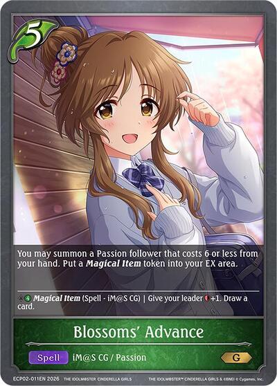 Blossoms' Advance - ECP02: THE IDOLM@STER CINDERELLA GIRLS Shadowverse spoiler