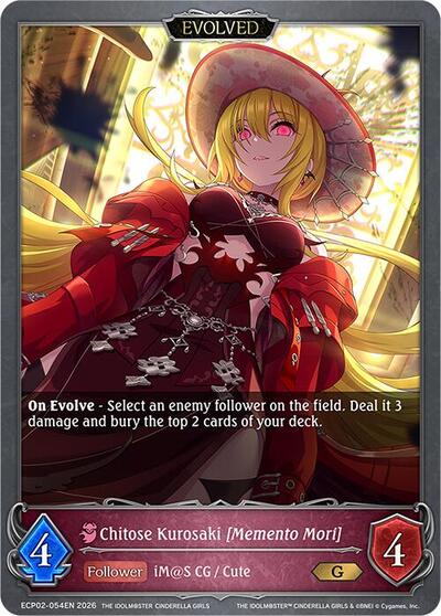 Chitose Kurosaki [Memento Mori] (Evolved) - ECP02: THE IDOLM@STER CINDERELLA GIRLS Shadowverse spoiler