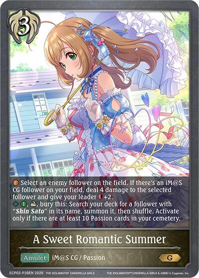 A Sweet Romantic Summer - P39EN (Foil) - ECP02: THE IDOLM@STER CINDERELLA GIRLS Shadowverse spoiler