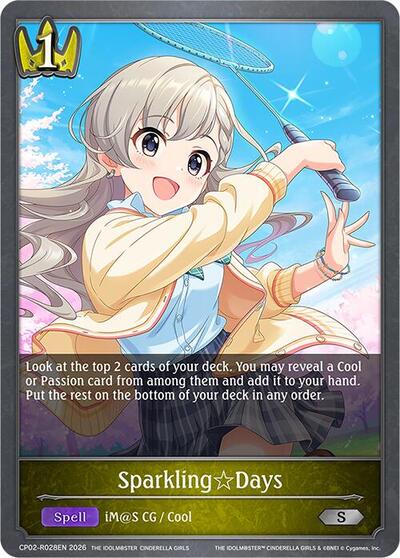 SparklingDays (Reprint) - ECP02: THE IDOLM@STER CINDERELLA GIRLS Shadowverse spoiler