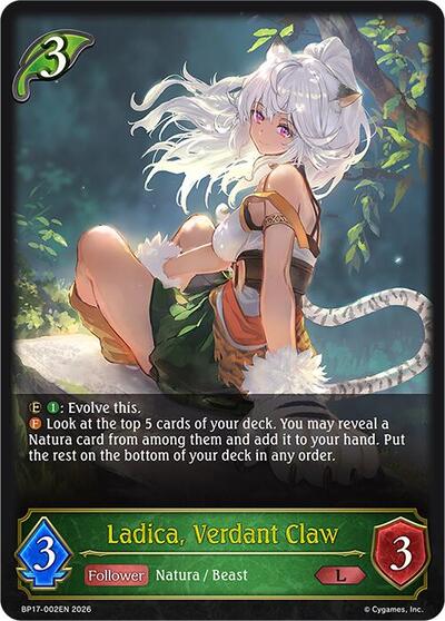 Ladica, Verdant Claw - BP17: Convergent Destinies Shadowverse spoiler