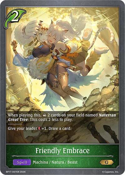 Friendly Embrace - BP17: Convergent Destinies Shadowverse spoiler