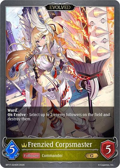 Frenzied Corpsmaster (Evolved) - BP17: Convergent Destinies Shadowverse spoiler