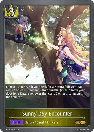 Sunny Day Encounter - BP17: Convergent Destinies Shadowverse spoiler