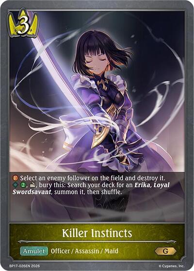 Killer Instincts - BP17: Convergent Destinies Shadowverse spoiler