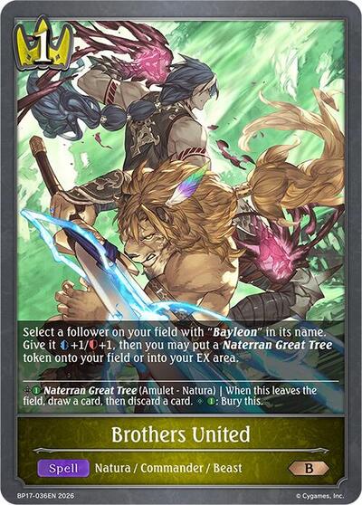 Brothers United - BP17: Convergent Destinies Shadowverse spoiler