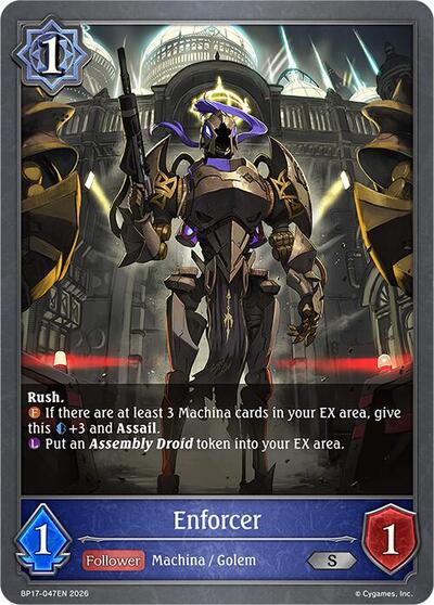 Enforcer - BP17: Convergent Destinies Shadowverse spoiler