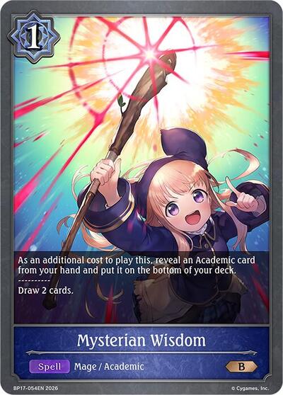 Mysterian Wisdom - BP17: Convergent Destinies Shadowverse spoiler