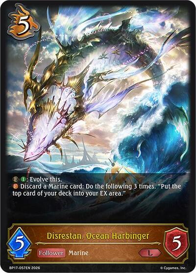 Disrestan, Ocean Harbinger - BP17: Convergent Destinies Shadowverse spoiler