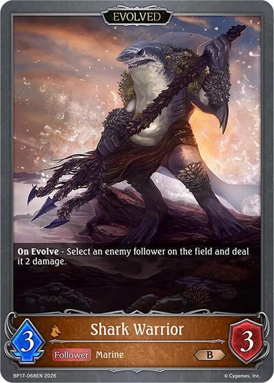 Shark Warrior (Evolved) - BP17: Convergent Destinies Shadowverse spoiler
