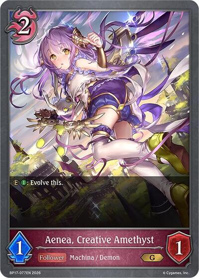 Aenea, Creative Amethyst - BP17: Convergent Destinies Shadowverse spoiler