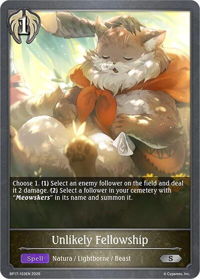 Unlikely Fellowship - BP17: Convergent Destinies Shadowverse spoiler