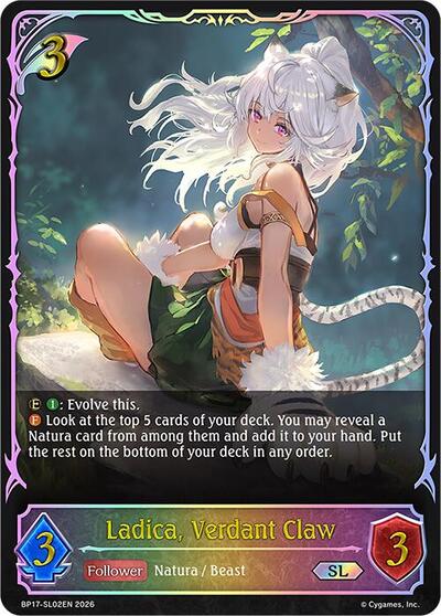 Ladica, Verdant Claw (SL) - BP17: Convergent Destinies Shadowverse spoiler