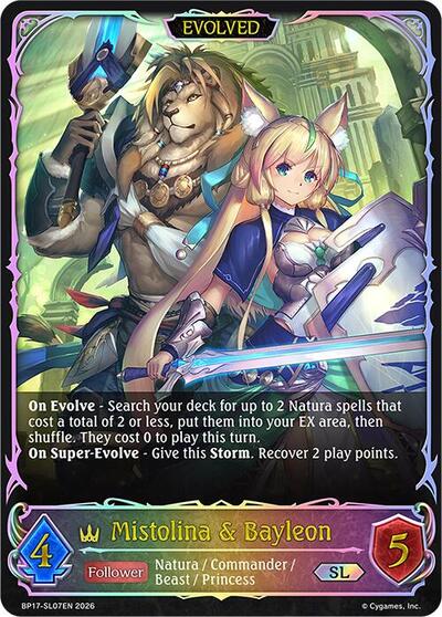 Mistolina & Bayleon (Evolved) (SL) - BP17: Convergent Destinies Shadowverse spoiler