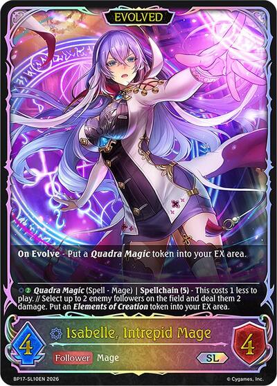 Isabelle, Intrepid Mage (Evolved) (SL) - BP17: Convergent Destinies Shadowverse spoiler