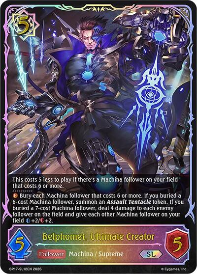 Belphomet, Ultimate Creator (SL) - BP17: Convergent Destinies Shadowverse spoiler