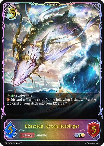Disrestan, Ocean Harbinger (SL) - BP17: Convergent Destinies Shadowverse spoiler