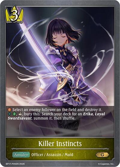 Killer Instincts - P05EN (Foil) - BP17: Convergent Destinies Shadowverse spoiler