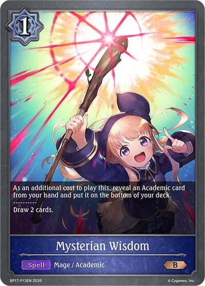 Mysterian Wisdom - P13EN (Foil) - BP17: Convergent Destinies Shadowverse spoiler