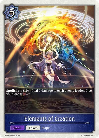 Elements of Creation - P32EN (Foil) - BP17: Convergent Destinies Shadowverse spoiler