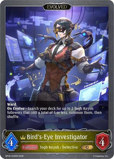 Bird's-Eye Investigator (Evolved) - BP18: Neometropolis Shadowverse spoiler