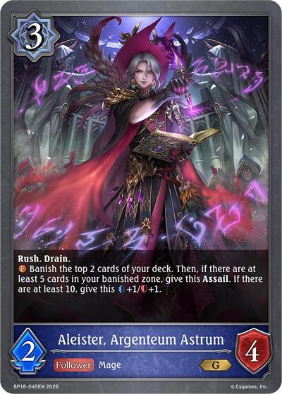 Aleister, Argenteum Astrum - BP18: Neometropolis Shadowverse spoiler