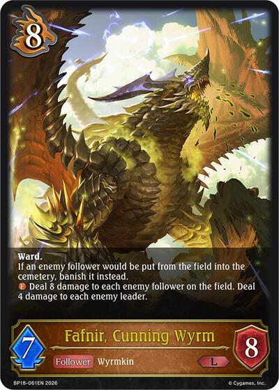 Fafnir, Cunning Wyrm - BP18: Neometropolis Shadowverse spoiler