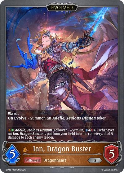 Ian, Dragon Buster (Evolved) - BP18: Neometropolis Shadowverse spoiler