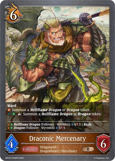Draconic Mercenary - BP18: Neometropolis Shadowverse spoiler