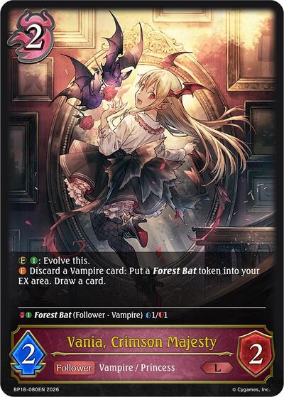 Vania, Crimson Majesty - BP18: Neometropolis Shadowverse spoiler