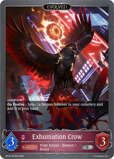 Exhumation Crow (Evolved) - BP18: Neometropolis Shadowverse spoiler