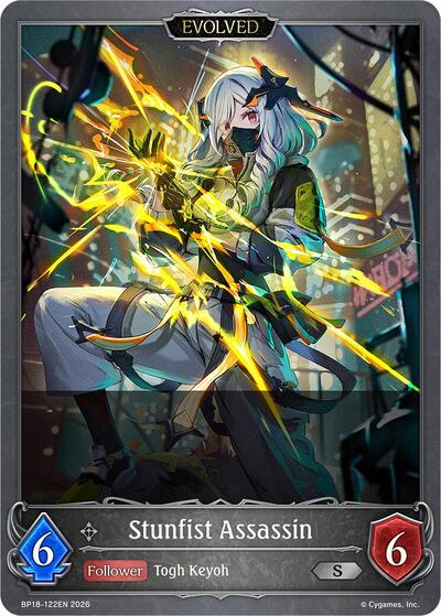 Stunfist Assassin (Evolved) - BP18: Neometropolis Shadowverse spoiler
