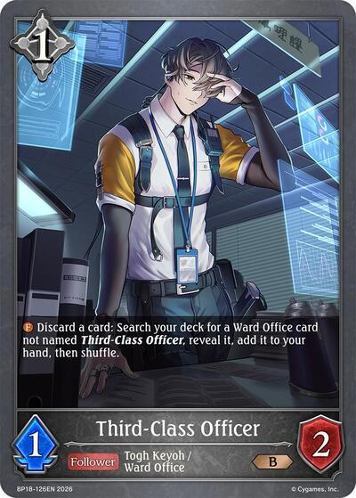 Third-Class Officer - BP18: Neometropolis Shadowverse spoiler