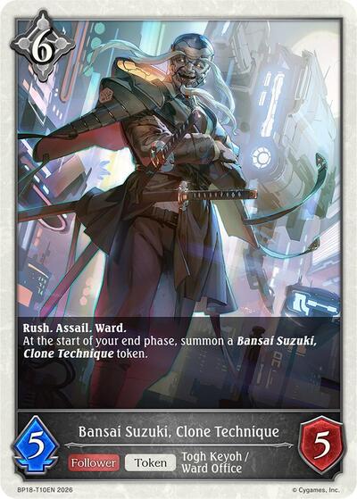 Bansai Suzuki, Clone Technique - BP18: Neometropolis Shadowverse spoiler