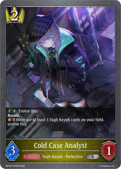 Cold Case Analyst - P12EN (Foil) - BP18: Neometropolis Shadowverse spoiler