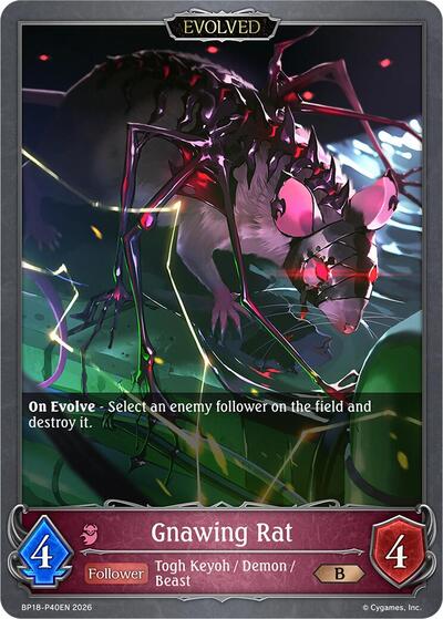 Gnawing Rat (Evolved) - P40EN (Foil) - BP18: Neometropolis Shadowverse spoiler