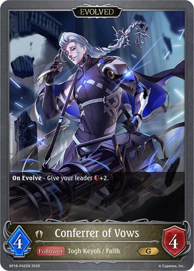 Conferrer of Vows (Evolved) - P42EN (Foil) - BP18: Neometropolis Shadowverse spoiler