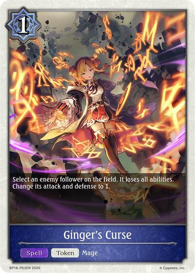 Ginger's Curse - P53EN (Foil) - BP18: Neometropolis Shadowverse spoiler