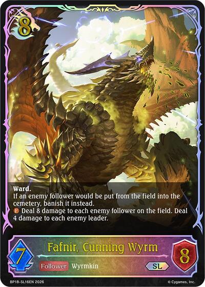 Fafnir, Cunning Wyrm (SL) - BP18: Neometropolis Shadowverse spoiler