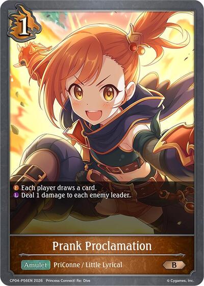 Prank Proclamation - P56EN (Foil) - CP04: Princess Connect! Re:Dive Shadowverse spoiler